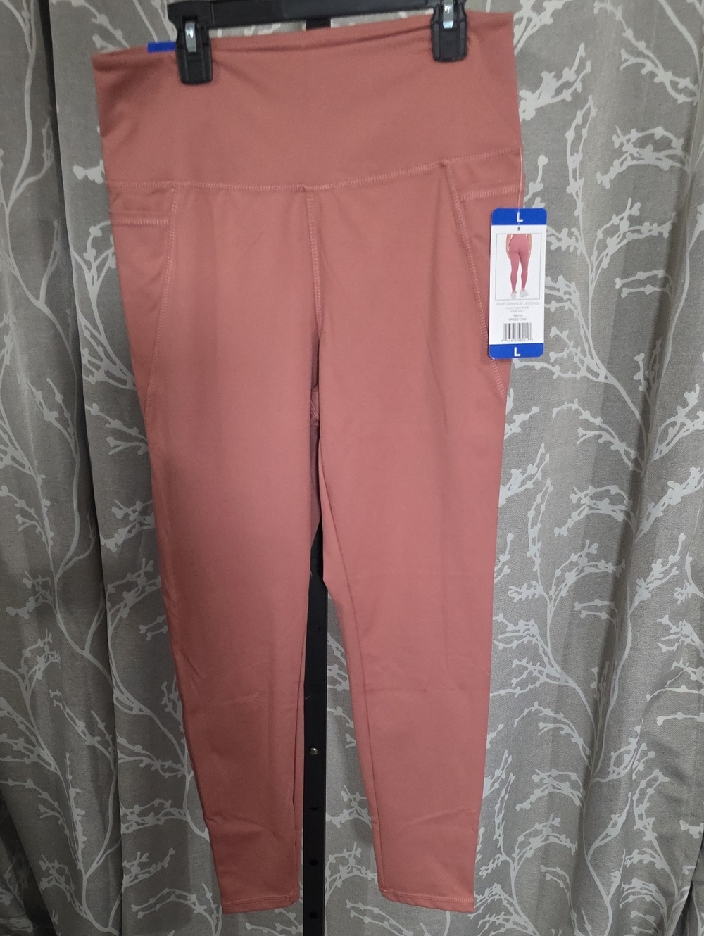 NWT Danskin Performance Leggings L Spiced Chai High Rise Pockets